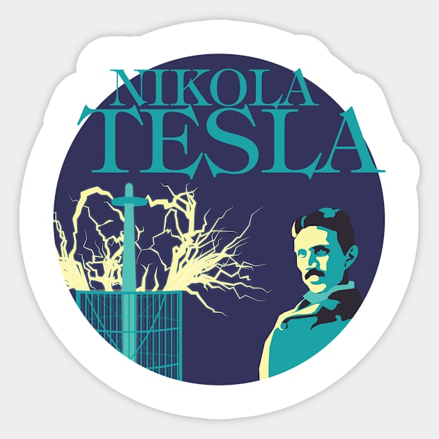 NIKOLA TESLA Sticker by NotoriousDesigns